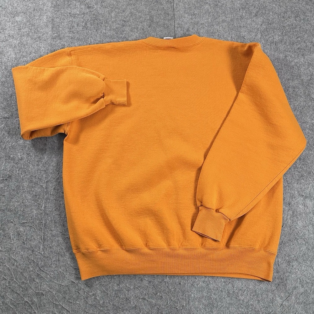 VTG Tennessee Russell Athletic Orange Blue Lettering Crewneck Sweatshirt SZ XL - Picture 2 of 6